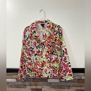 RQT Vibrant Floral Women's Blazer Size 16